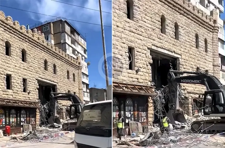 “Şəki” restoranı sökülür – Video