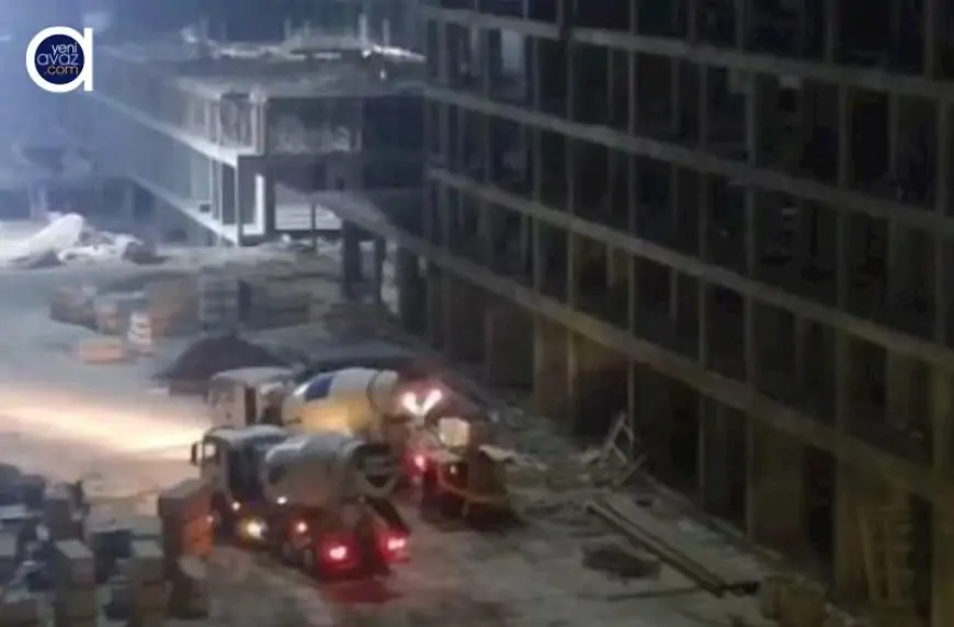 Sumqayıtda sakinlər gecə aparılan tikinti işlərindən narazıdır – Video